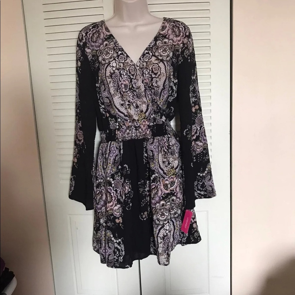 Women's Ruffle Long Sleeve Fit Dress Xhilaration